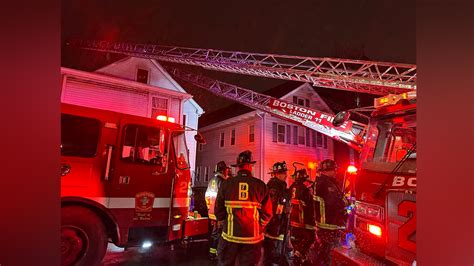 Boston Fire respond to fire at two-family home on Market Street