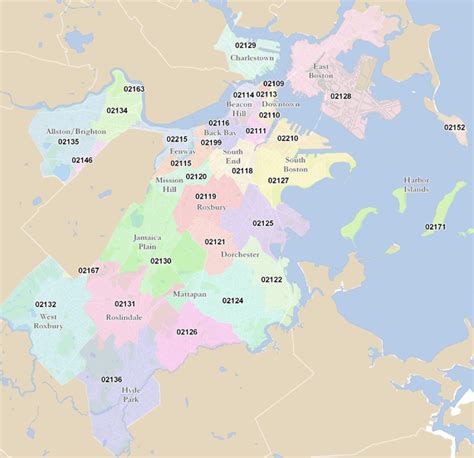 Boston Ma Zip Code Map GOOGLESAIL
