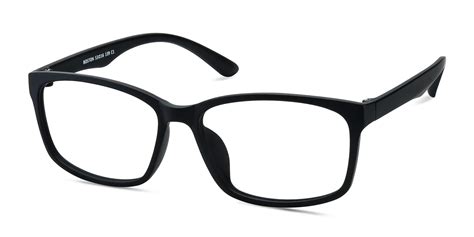 Boston Rectangle Matte Black Full Rim Eyeglasses