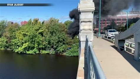 Boston University Bridge closed to traffic as crews respond to encampment fire in Cambridge
