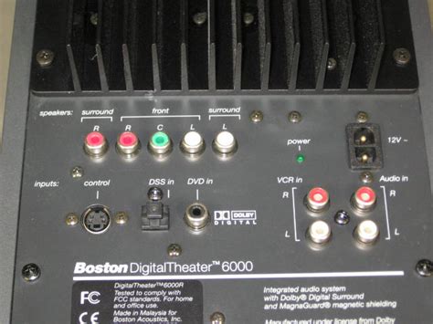 Boston acoustics digital theater 6000 manual. - Download service manual for hitachi 32ld8700.
