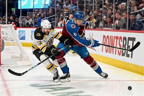 Boston bruins vs colorado avalanche. Here’s your Boston Hockey Now Boston Bruins Game Day Preview: Boston Bruins (19-3-0, 38 pts) vs Colorado Avalanche (13-7-1, 27 pts) TIME: 7 P.M. ET, TV: NESN, NHL Network, ESPN+ Radio: 98.5 The Sports Hub The Boston Bruins are excited to have the reigning Stanley Cup champion Colorado Avalanche coming to … 