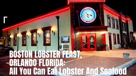 467 photos. Boston Lobster Feast. 8731 International Dr, Orlando, FL 32819-9318 (International Drive) +1 407-248-8606. Website. E-mail. Improve this listing. …. 