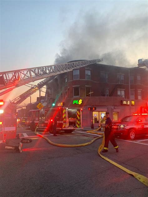 Boston firefighters battle fire in multistory building in Dorchester