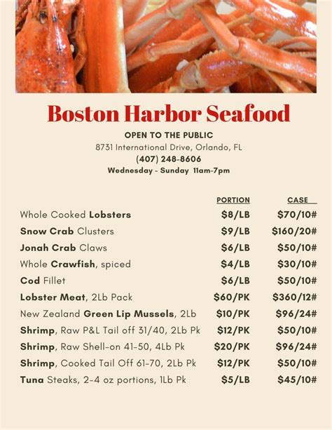 Boston lobster feast menu. Specialties: We feature an all you can eat seafood "feast" specializing in lobster, snow crab, prime rib, sushi, a full raw bar, seafood and non seafood salad bar, three house made soups, hot appetizers, and many other items. To finish we offer a full dessert bar and ice cream. Some of the must try items are New England Clam Chowder, In-House Smoked Salmon, Oysters Rockefeller, London Broil ... 