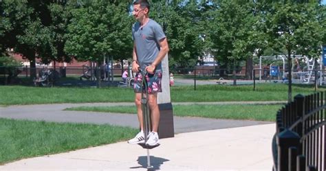 Boston man hopes to break pogo stick world record