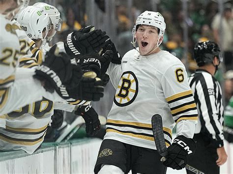 Boston rookies Beecher and Lohrei score 1st NHL goals in Bruins’ 3-2 victory over Stars