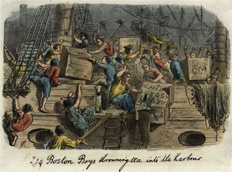 Boston tea party anniversary. In 1774, the Intolerable Acts were passed by England in response to the Boston Tea Party. The Boston Tea Party began when a group of colonists dressed up as Mohawk Indians poured B... 