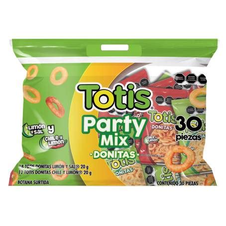 Botana Surtida Totis Party Mix Donitas 30 pzas Sam