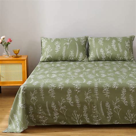 Botanical 4Piece Patterned Deep Pocket Bed Sheet Set Overstock