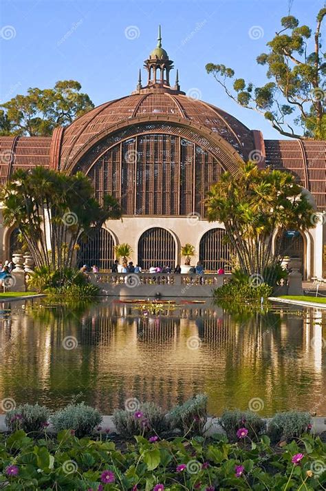 Botanical Building with Reflections, San Diego Editorial Image Image