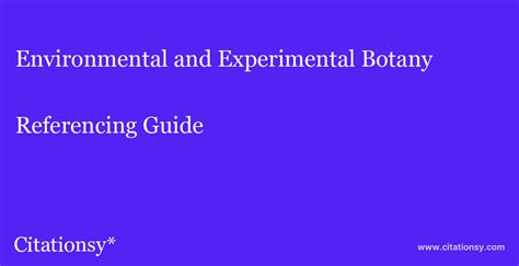 Botany Referencing Guide · Botany citation (updated Nov 28 2024)