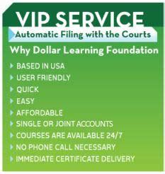 BothCourses.com – $8.75 for pre-filing credit counseling; $7.99 for pre-discharge credit counseling. Telephone courses available as well at 1-844-378-3059. Use attorney code FRSB428. CC Advising – $9.76 per person for pre-filing course . 