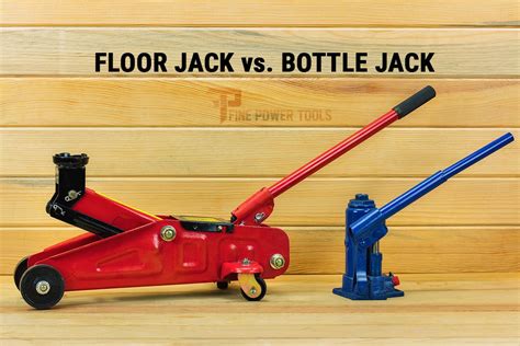 Bottle jack vs floor jack. Bottle jacks: Bottle jacks are more compact than floor jacks and are often rated for heavier weights than similarly priced floor jacks. Because bottle jacks usually have a smaller footprint than floor jacks, though, they may not be as stable. Be sure to use bottle jacks on a strong, flat surface like a garage floor to minimize the chance of ... 