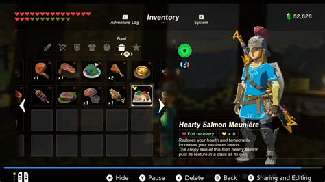 Botw salmon meuniere quest. Breath of the Wild. " Butter made from the milk of a domesticated white goat. In addition to being used in dishes like stews and meunière, it's often used when making cakes and other sweets. ". Goat Butter can be bought in various general stores located all over Hyrule, such as The Slippery Falcon in Rito Village, for 12 Rupees each. They can ... 