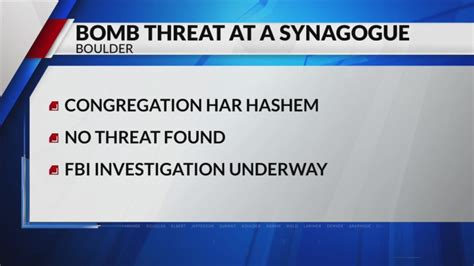 Boulder Police respond to multiple bomb threats at Jewish synagogues