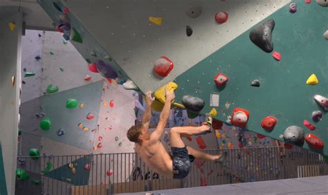 Bouldering vs rope climbing.  The "problems" more often involved figu...