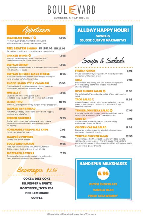 Boulevard lunch menu.  BLVD Kitchen & Bar is an exciting new American bistr...