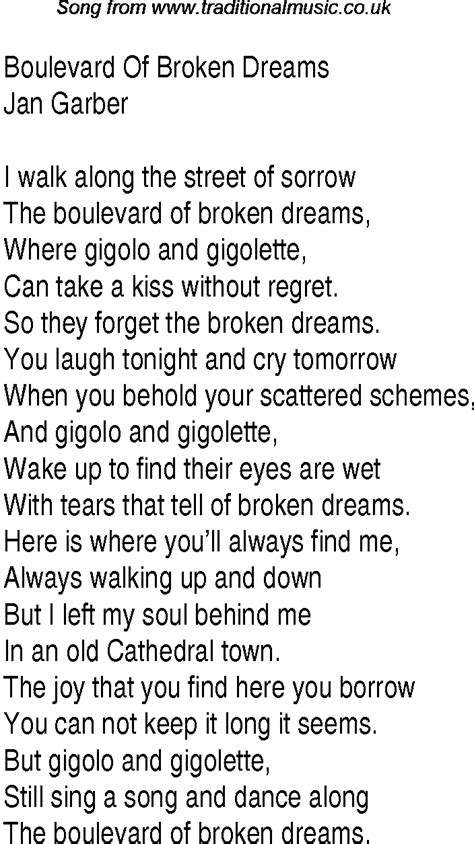Boulevard of broken dreams lyrics. Things To Know About Boulevard of broken dreams lyrics. 