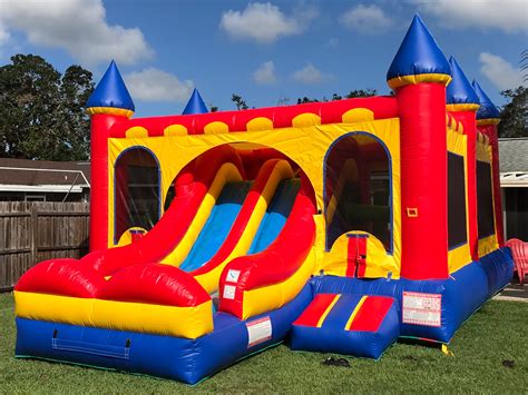 Bounce house rental. Our inventory consists of all the popular options for a bounce house rental Wellington parties need. We have standard size bouncers up to larger versions more commonly called combos or bounce and slide versions. Either way, we have something to suit any party size or theme. Each Wellington bounce house rental is perfect to accommodate guests ... 