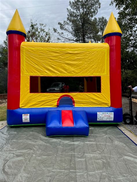 Bounce house rentals redding ca. Foam Machine Rental. Creates volumes of foam in an elevated position. Covers a 20ft x 20 sq ft area and 4ft high. Comes with 2 hours of solution (Consistent run time). This is our Medium Foam Machine and is great for any pool parties, birtday party or small events. YOU CAN BUY ADDITIONAL FOAM GEL for more foam running time. 