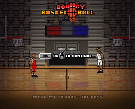 Bouncy Basketball is a fun and straightforward one-button, 2D physics-based basketball game with pixel art graphics.In this game, you take control of a player who bounces around a basketball court, aiming to score baskets. The game offers the option to play against a CPU opponent or another player in a two-player mode.. 
