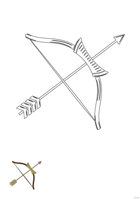 Bow and Arrow Coloring Pages Download