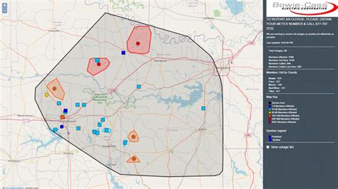 Bowie cass power outage. Bowie-Cass Electric Cooperative, Inc. is a member-owned, not-for-profit electric utility. Powering 36,000 meters in 6 counties of Northeast Texas. ... At Bowie-Cass, our mission is to power your ... 