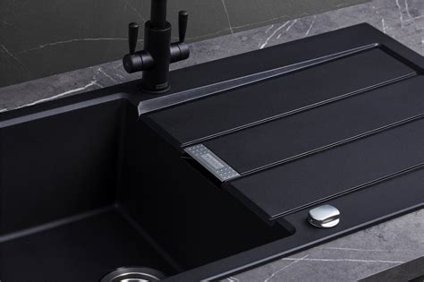 Bowl Tectonite Carbon Black Reversible Kitchen Sink £179.