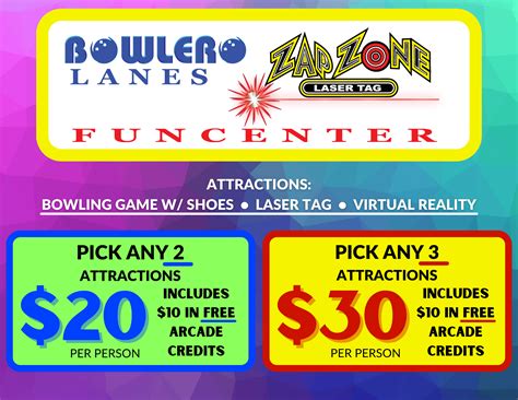 Bowlero pricing. Enjoy our $25.99 unlimited bowling Sunday Funday special. Unlimited Bowling. Sundays for only $25.99 starting at 7PM. $5 Arcade Card. Shoe rental included. *Subject to lane availability. 