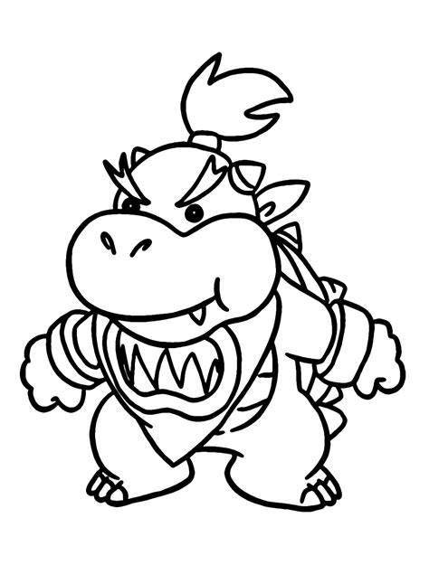 Bowser Coloring Page - Free printable coloring pages