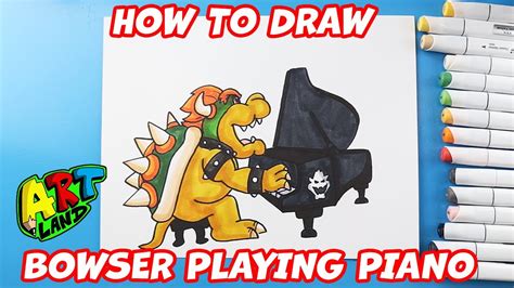 Bowser Playing Piano Drawing