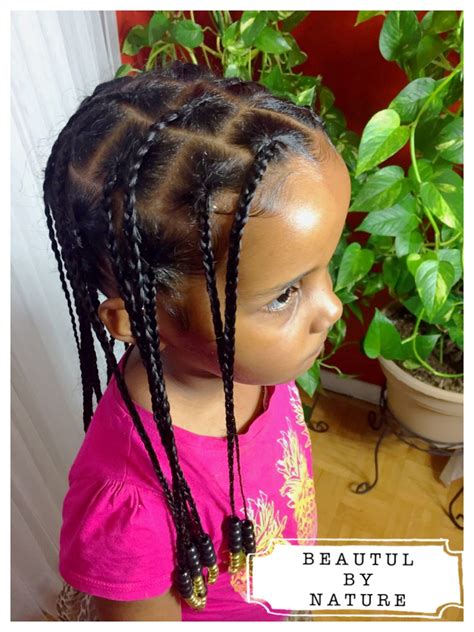 Quick and Simple box braids for kids, using the rubber