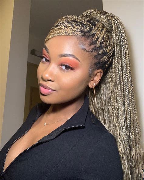 Box braids styles pictures