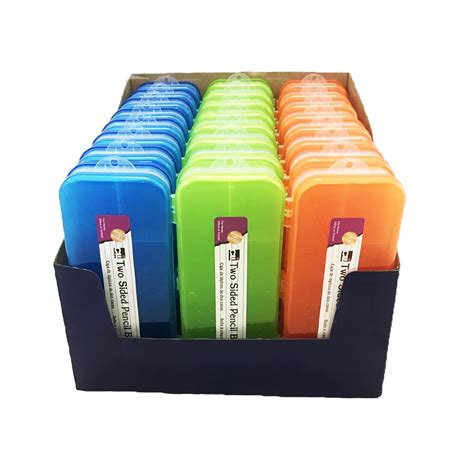 Sooez 6 Pack Extra Large Plastic Pencil Boxes, Clear Pencil Boxes for  School Bulk, Plastic Pencil Case Crayon Boxes, Stackable Plastic Storage