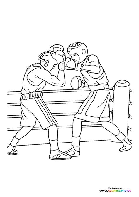 Boxing Coloring Sheets