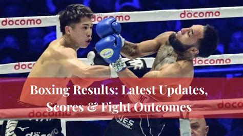 Boxing Latest News Updates and Results