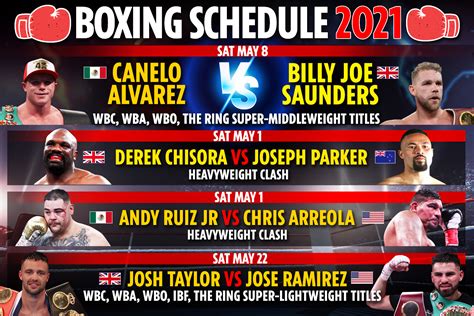 Boxing schedule for September 24