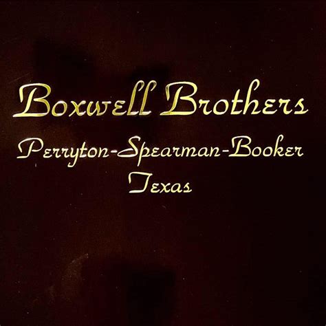 Boxwell brothers perryton obituaries. .  ...