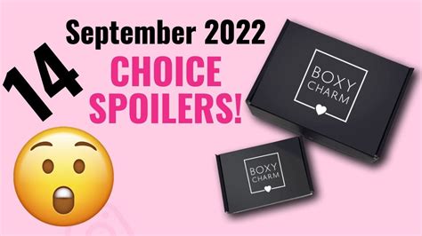 September 2022 Boxycharm Spoilers + Coupon. Disclosure: This post contains affiliate links. Boxycharm has started releasing spoilers for its September 2022 base boxes. BOXYCHARM is a beauty subscription box that sends a box of beauty items worth over $100.00, now for only $27.99 a month (as of Nov 1st).Each box contains 4 to …. 