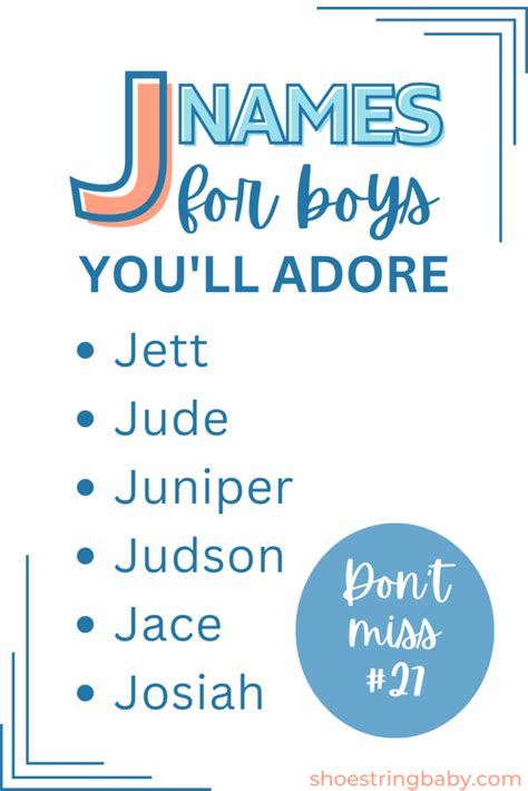 Boy Names That Start With J POPSUGAR Family