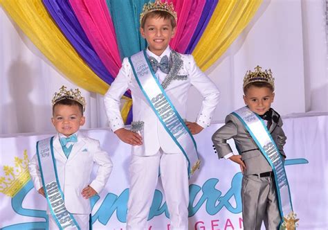 Boy pageants.  Competition categories typically include talent, interview and formal wear.  ...