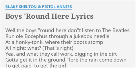 Boys round here lyrics