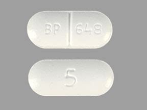 Results for bp 648 Print "bp 648" Pill Images Showing closest matches for " bp 648 ". Search Results Search Again Results 1 - 2 of 2 for " bp 648" 1 / 6 BP 648 5 Acetaminophen and Hydrocodone Bitartrate Strength 300 mg / 5 mg Imprint BP 648 5 Color White Shape Capsule/Oblong View details 1 / 5 BP 643 10 Acetaminophen and Hydrocodone Bitartrate. 