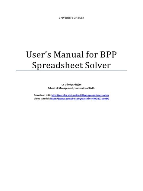 Bpp spreadsheet solver.  Mailto: G. Optional - Visualization Item labels Bin labels Zoom 5. ...