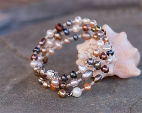 Bracelet Pearls Multicolored - Etsy Australia