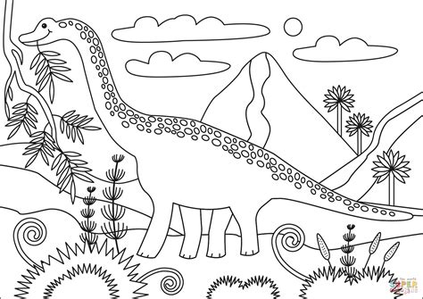 Brachiosaurus Coloring Page Coloring Pages