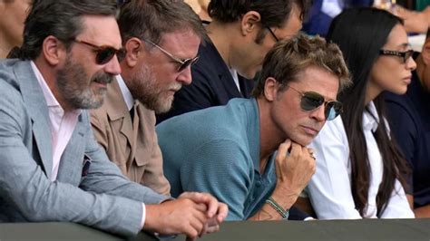 Brad Pitt estuvo entre los famosos que asistieron a la final masculina de Wimbledon