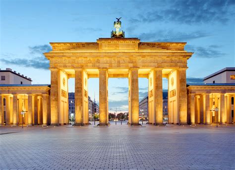 The Brandenburg Gate is perhaps the most famous landmark in Berlin. It is an 18th-century neoclassical monument that marks the site of a former city gate. It is one of the first stops for modern Instagramming visitors to Berlin. It is in the western part of the center of Berlin, just west of the Pariser Platz.. 