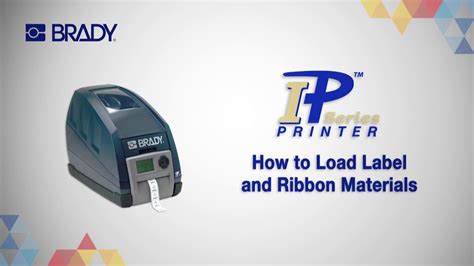 Brady IP Series Printer: Loading Materials - YouTube